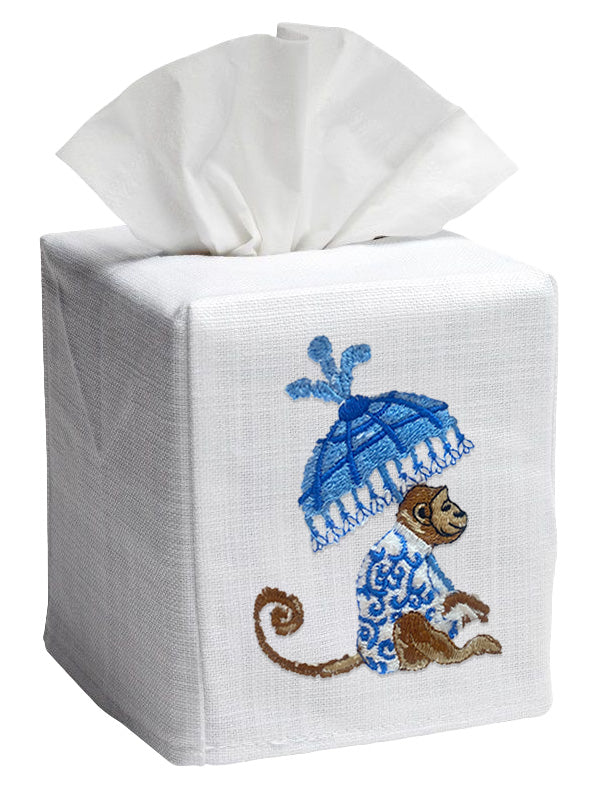 Tissue Box Cover, Monkey and Umbrella