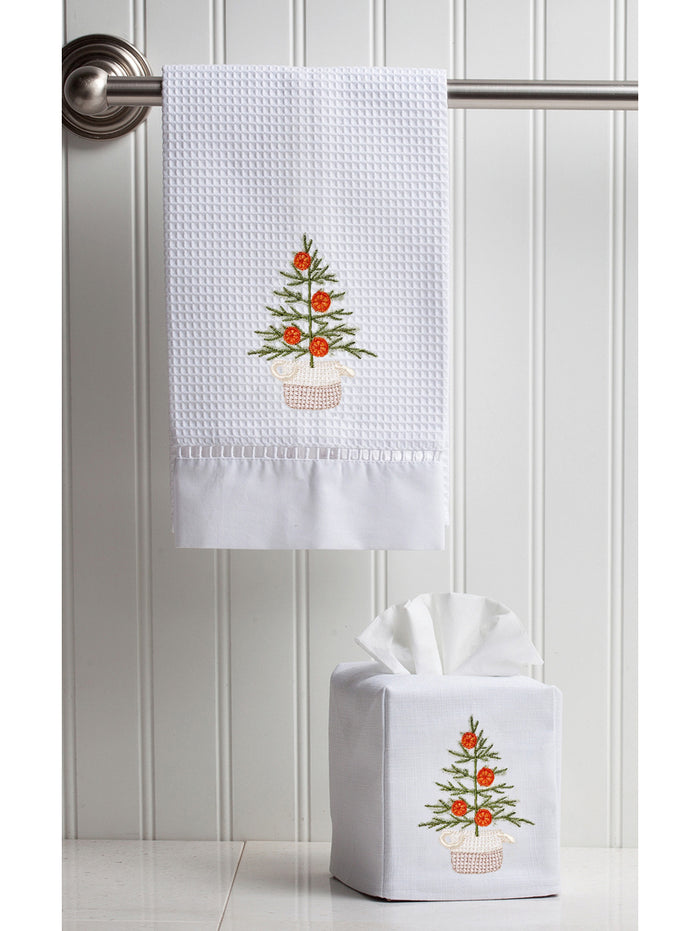 Tissue Box Cover, Oranges for Christmas