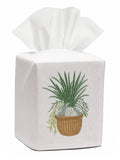 Tissue Box Cover, Seagrass & Seashells Basket