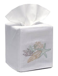 Tissue Box Cover, Shell Collection (Aqua)