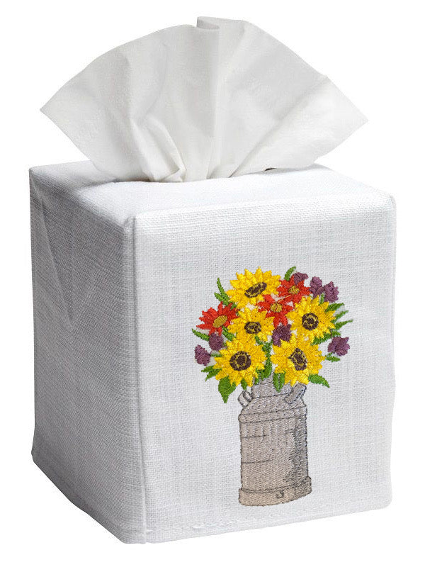 Tissue Box Cover, Sunflowers