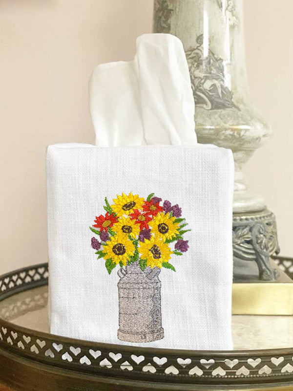 Tissue Box Cover, Sunflowers