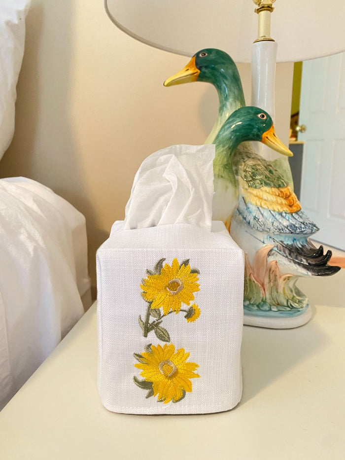 Tissue Box Cover, Sunflowers