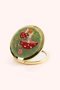 Toadstool Embroidered Compact Mirror