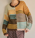 Tone-And-Tone Mixed Stripe Cardigan