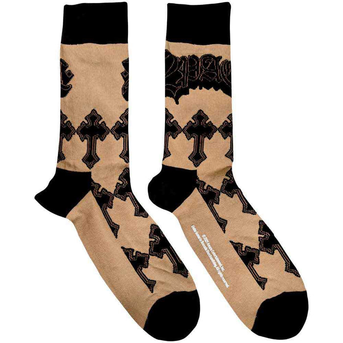 Tupac Unisex Ankle Socks - Crosses (UK SIZE 7 - 11) Rock Off