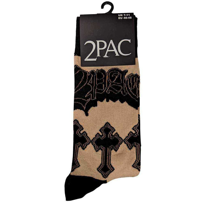 Tupac Unisex Ankle Socks - Crosses (UK SIZE 7 - 11) Rock Off