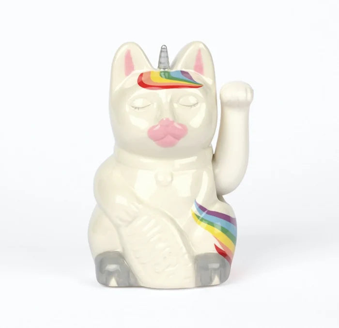 Unicorn Maneki Neko Lucky Cat Ceramic DOIY