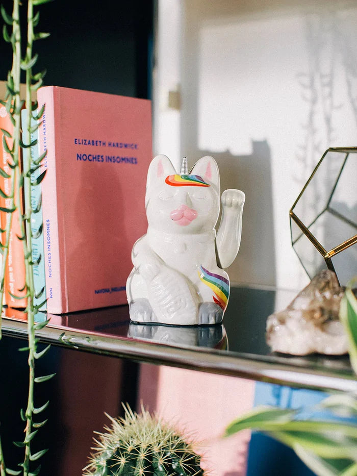 Unicorn Maneki Neko Lucky Cat Ceramic DOIY