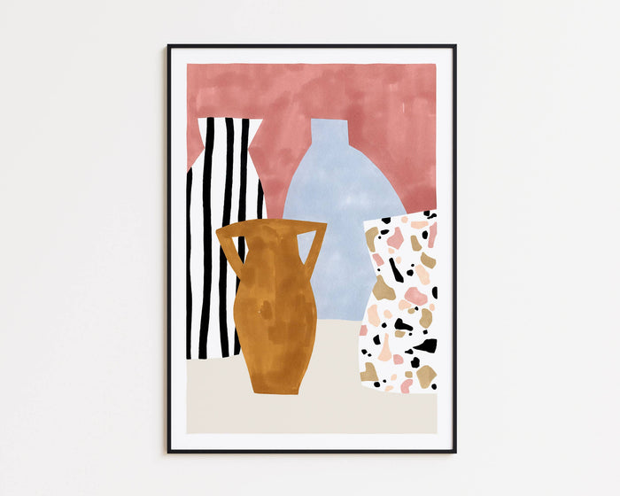 VASES TERRACE: A4 Art Print