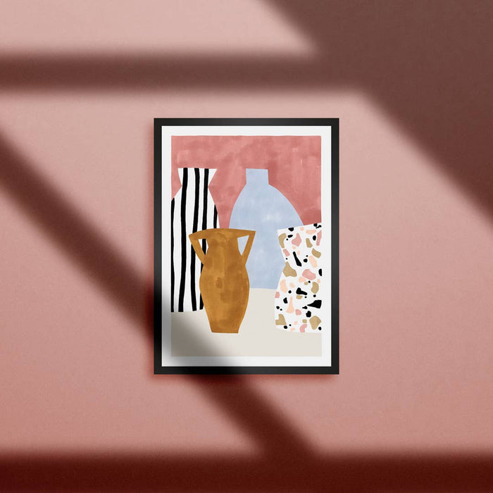 VASES TERRACE: A4 Art Print
