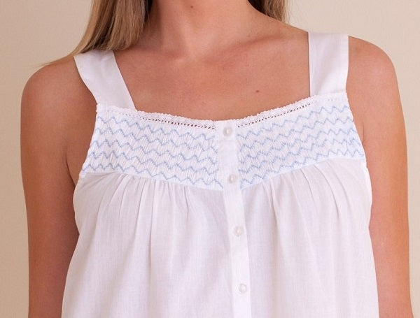 Vicki White Cotton Nightgown