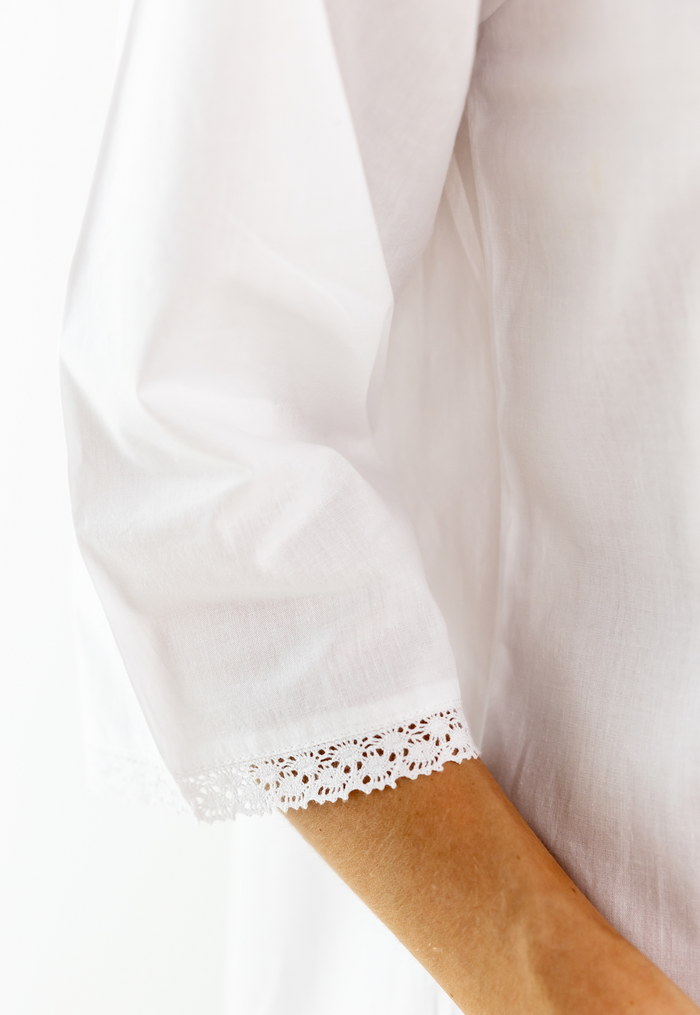Victoria White Cotton Nightgown