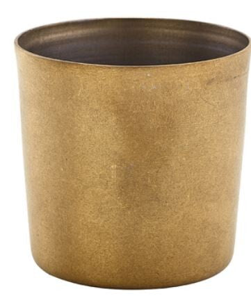 Vintage Steel Serving Cup Gold 8.5 x 8.5cm 42cl / 14.8oz (Box Of 12)