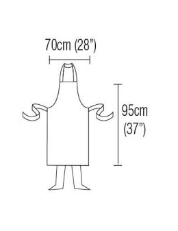 Waterproof Bib Apron Navy/White Stripe