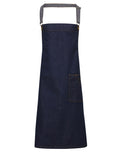 Waxed Look Denim Bib Apron 28" X 34"