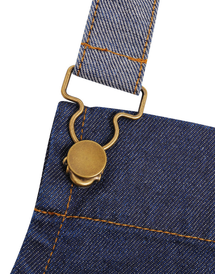 Waxed Look Denim Bib Apron 28" X 34"