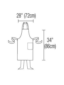 Waxed Look Denim Bib Apron 28" X 34"