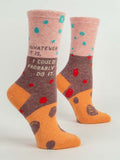 Whatever It Is,I Could Probably Do It W-Crew Socks BLUEQ