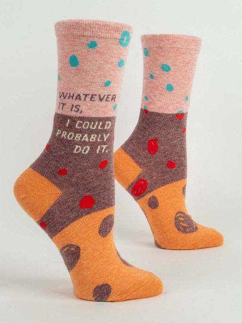 Whatever It Is,I Could Probably Do It W-Crew Socks BLUEQ