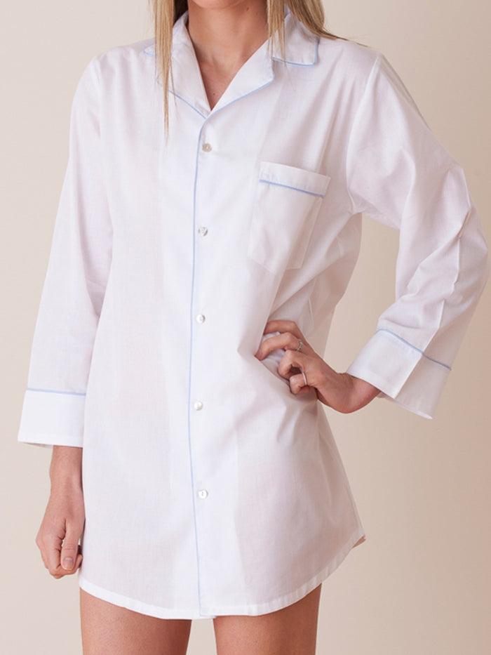 White Cotton Nightshirt