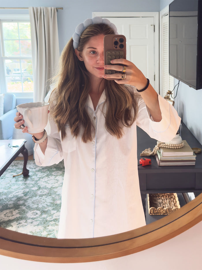 White Cotton Nightshirt