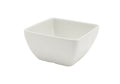 White Melamine Curved Square Bowl 10.5 x 5.3cm (W x H)