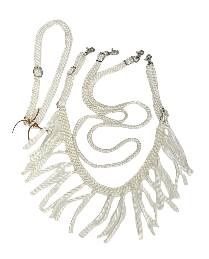 White mule tape tack set - Tiffanys Braided Tack LLC