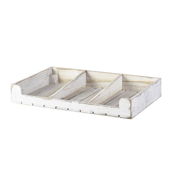 White Wash Wooden Display Crate 53 x 32 x 8cm (L x W x H)