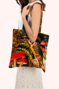 Wild Woodland Owl Velvet Tote Bag