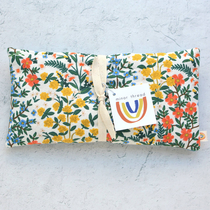 Wildwood Garden in Cream Canvas Oversized Eye Pillow