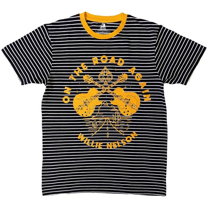 Willie Nelson Unisex Ringer T-Shirt: On The Road Again