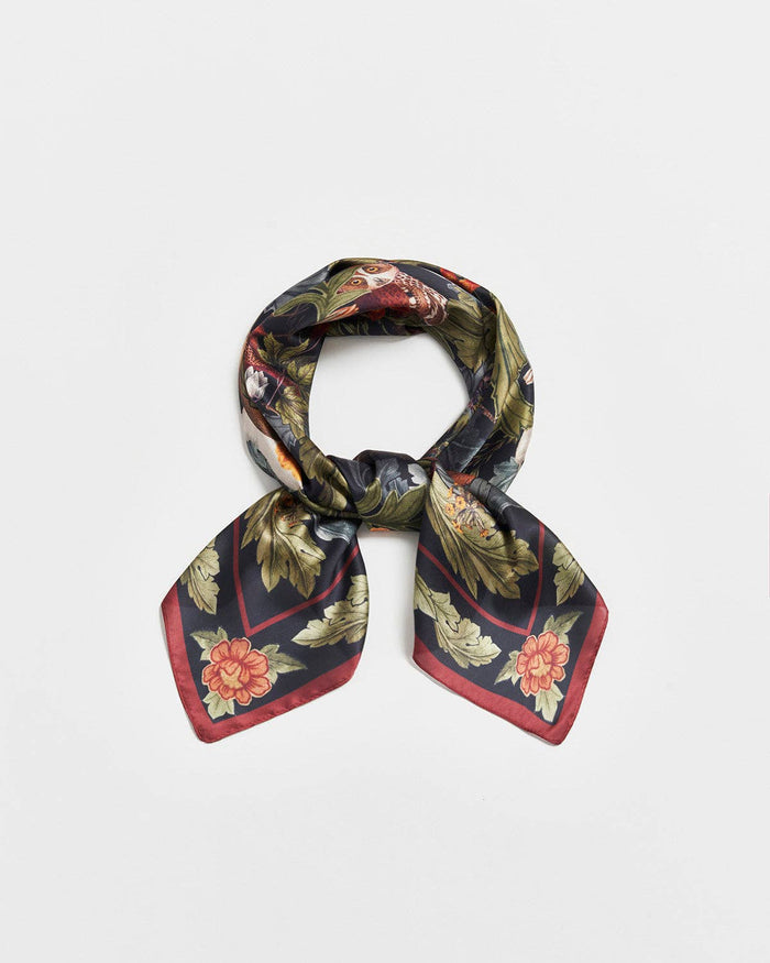 Winter Solstice Tales Green Square Scarf