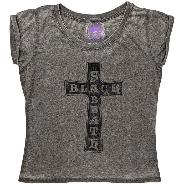 Women's Black Sabbath T-shirt - Vintage Cross Rock Off