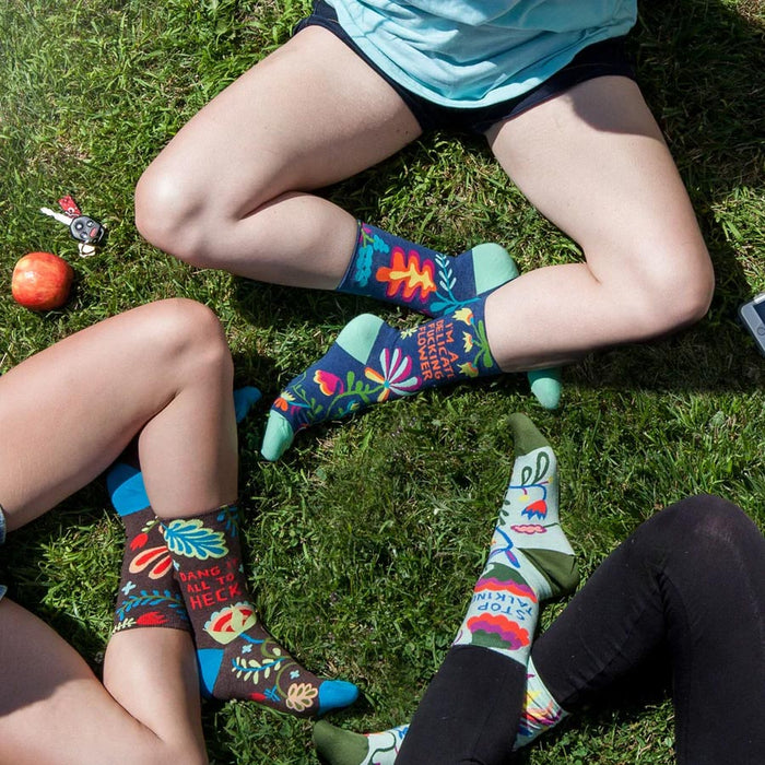 Blue Q Women's Socks - Delicate F*cking Flower | Koop.co.nz