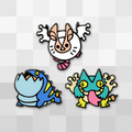 Wonk Monster Enamel Pin Set