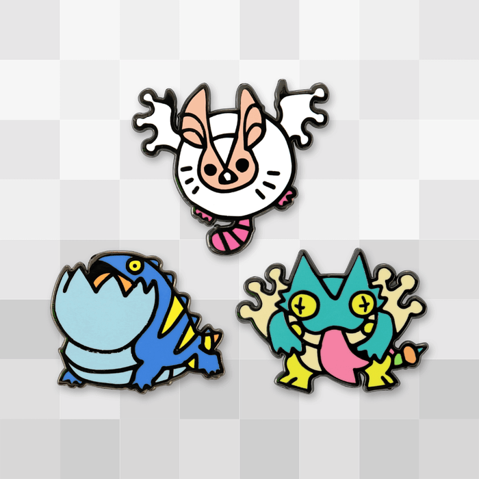 Wonk Monster Enamel Pin Set