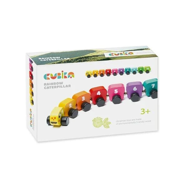 Wooden Rainbow Caterpillar Cubika