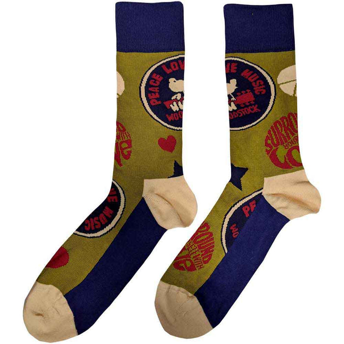 Woodstock Unisex Ankle Socks : Peace - Love - Music Rock Off