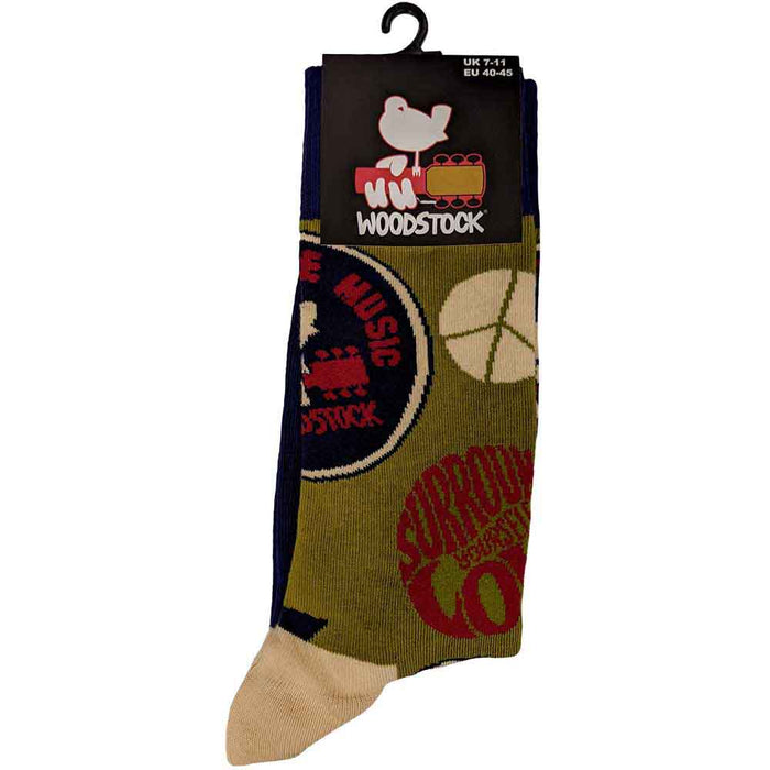 Woodstock Unisex Ankle Socks : Peace - Love - Music Rock Off