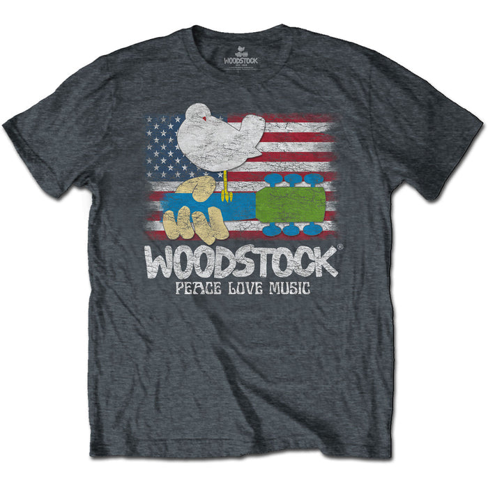 Woodstock Unisex T-shirt , Flag Rock Off