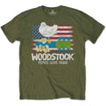 Woodstock Unisex T-shirt , Flag Rock Off