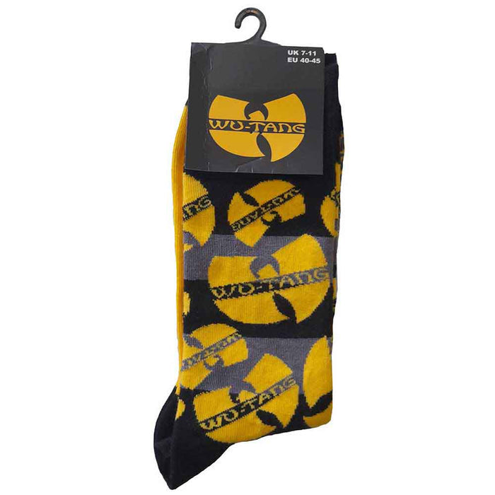 Wu-Tang CLAN Unisex Ankle Socks : Logos Yellow Rock Off