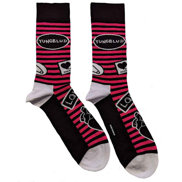 Yungblud Unisex Ankle Socks : Symbols Rock Off