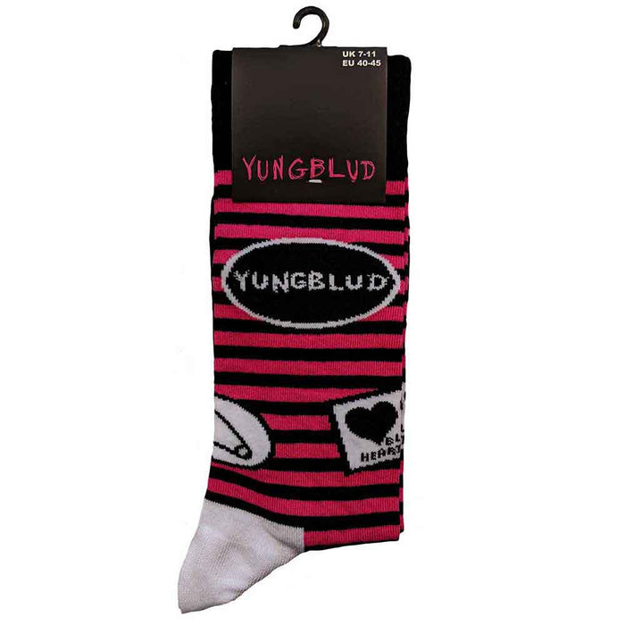 Yungblud Unisex Ankle Socks : Symbols Rock Off